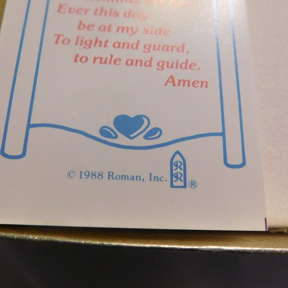 Vintage Baby's Cradle Medal Medallion Guardian Angel by Roman, Inc. 1988 - Picture 6 of 7